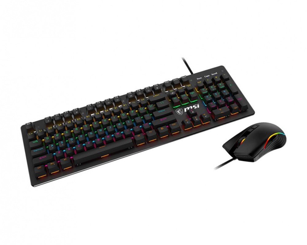 Kit de teclado y mouse MSI FORGE GK300 COMBO BLUE