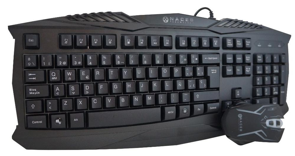 Kit de Teclado y Mouse Gaming Naceb Technology NA-617